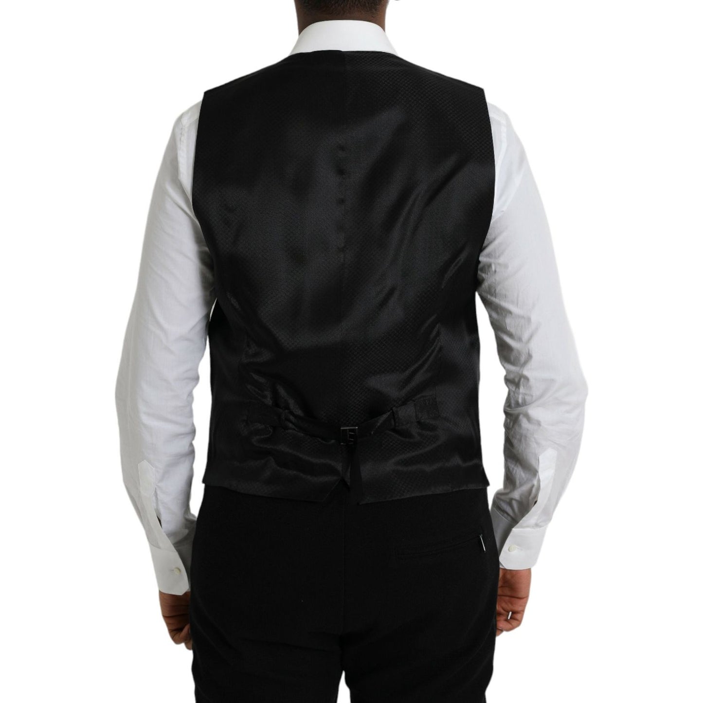 Dolce & Gabbana Brown Wool Waistcoat Dress Formal Vest TSH851990-52