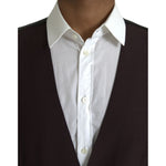 Dolce & Gabbana Brown Wool Waistcoat Dress Formal Vest TSH851990-52
