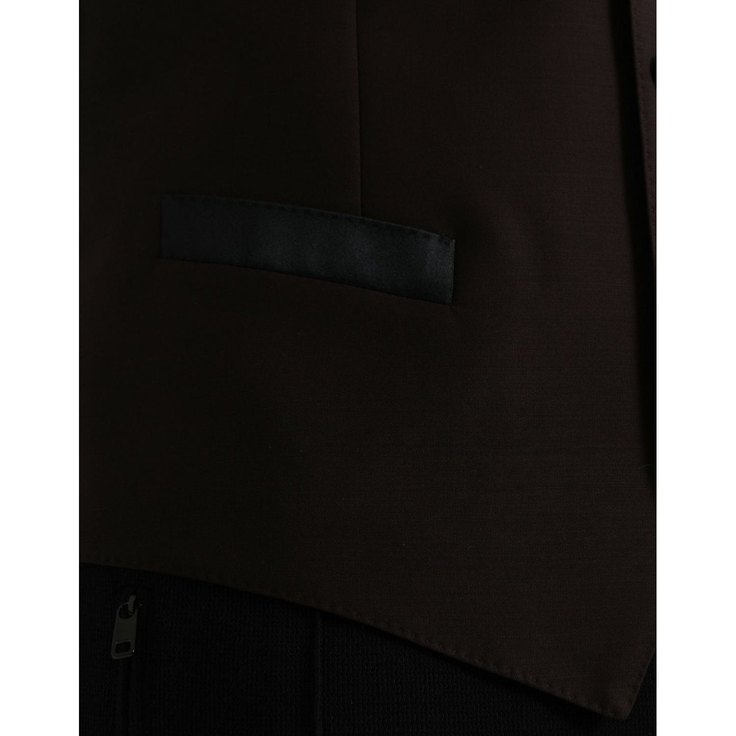 Dolce & Gabbana Brown Wool Waistcoat Dress Formal Vest TSH851990-52
