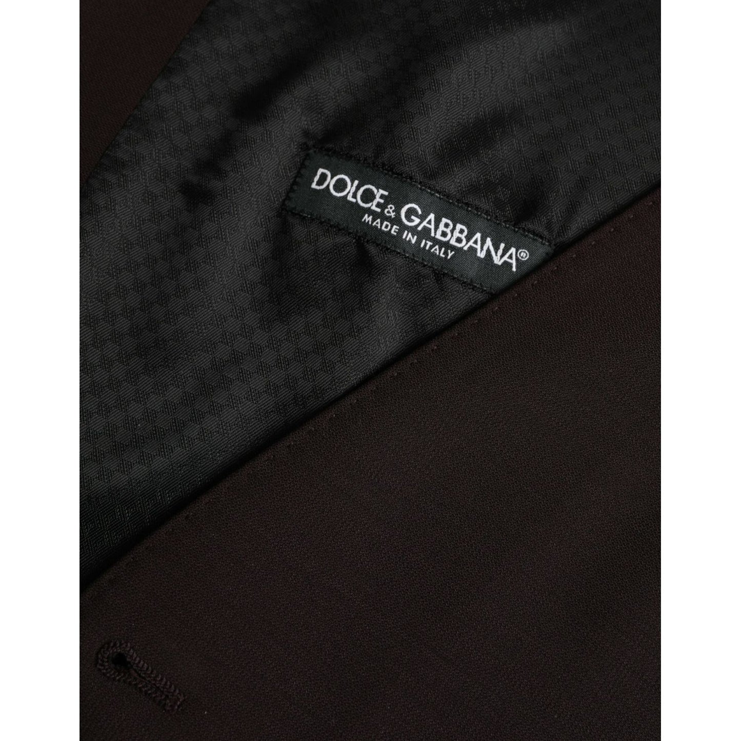 Dolce & Gabbana Brown Wool Waistcoat Dress Formal Vest TSH851990-52