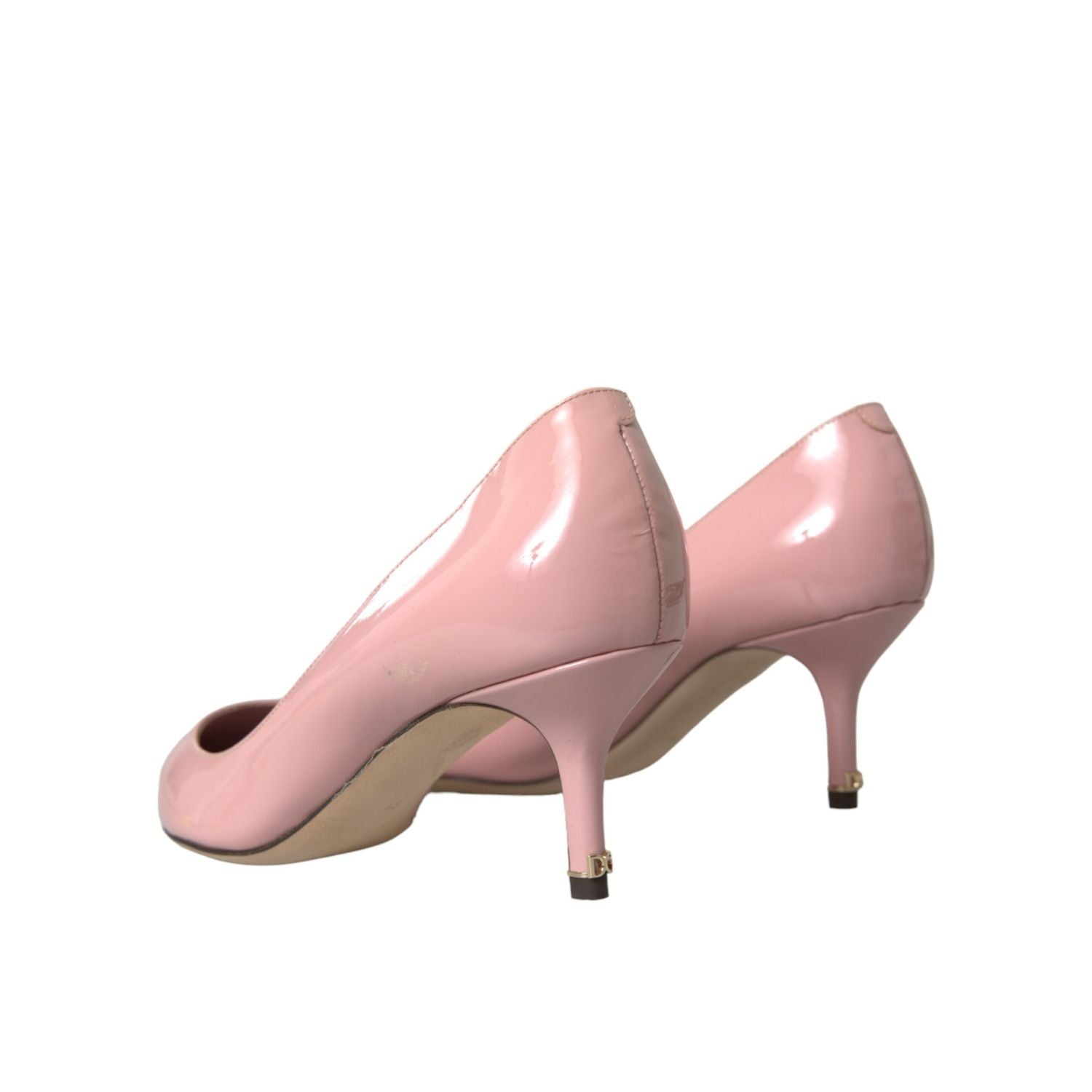 Dolce & Gabbana Light Pink Patent Leather Heels Pumps Shoes