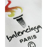 Balenciaga White Cotton Logo Hooded Pullover Sweatshirt Sweater TSH84946-S