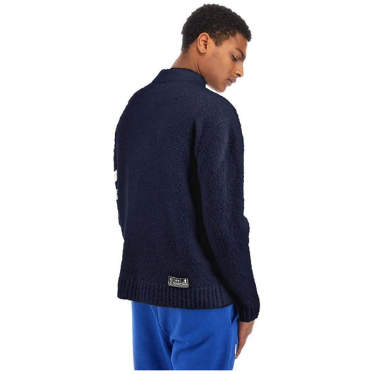 La Martina Blue Polyamide Sweater LA-13104-M