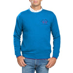 La Martina Blue Cotton Men Sweater LA-13110-S