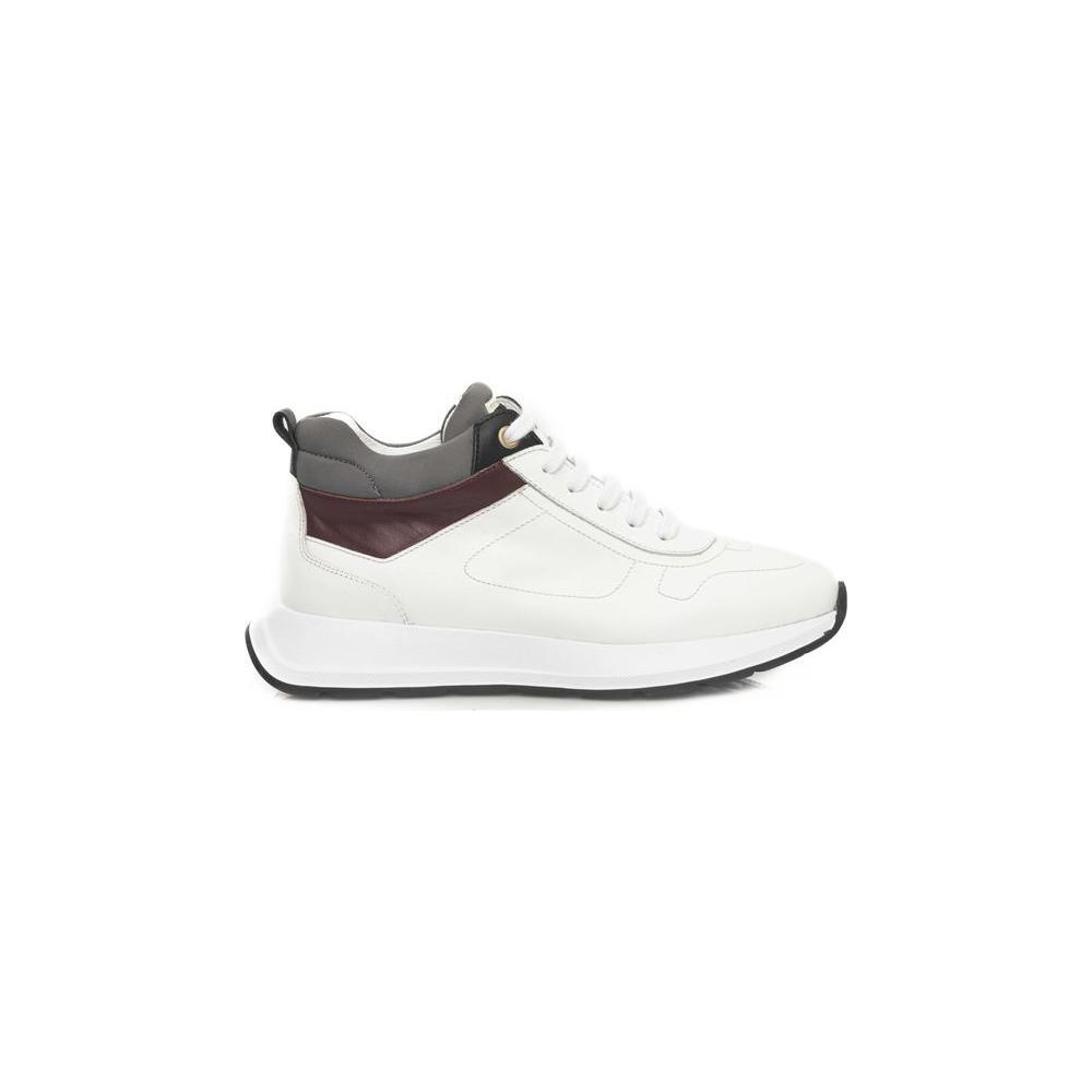 Cerruti 1881 White Leather Women Sneaker CE18-24518-EU38/US8-FBB-285