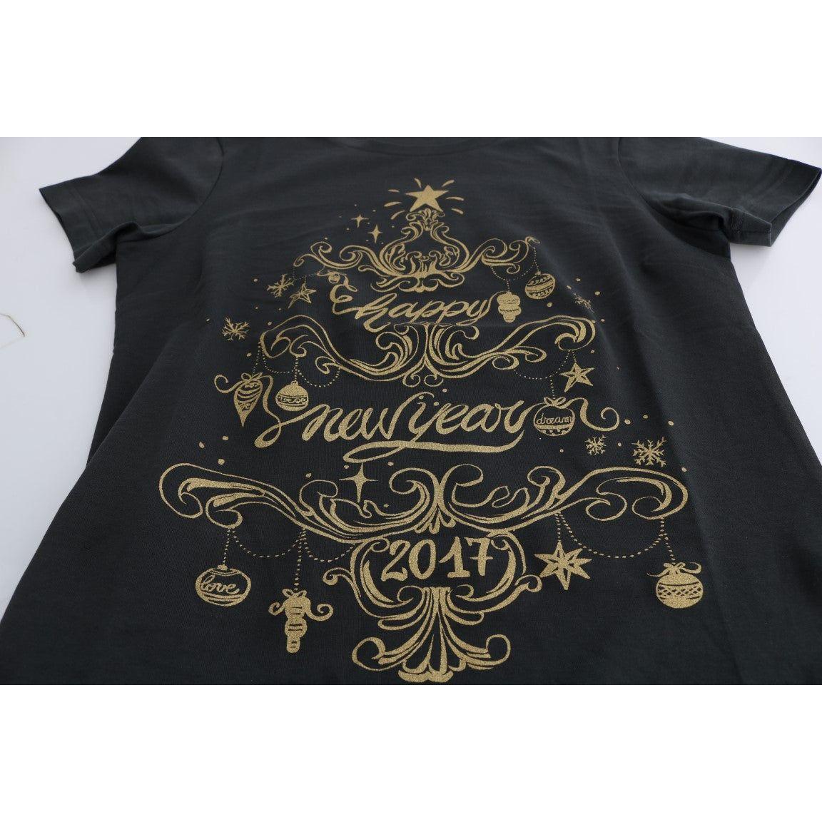 Dolce & Gabbana Gray Cotton 2017 Motive T-Shirt