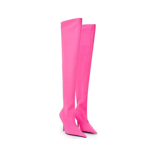 Balenciaga Elegant Pink Polyester Ankle Boots BA-435675-EU39/US9