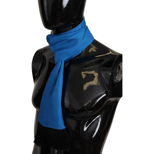 Dolce & Gabbana Royal Blue Scarf Neck Wrap Shawl Silk Scarf MS6133