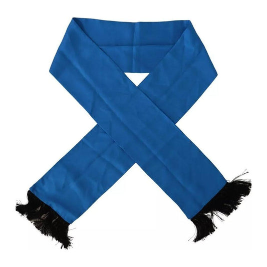 Dolce & Gabbana Royal Blue Scarf Neck Wrap Shawl Silk Scarf MS6133