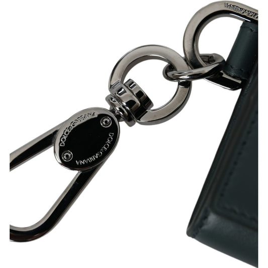 Dolce & Gabbana Green Leather DG Logo Keyring Coin Purse Keyring Wallet BAG1446