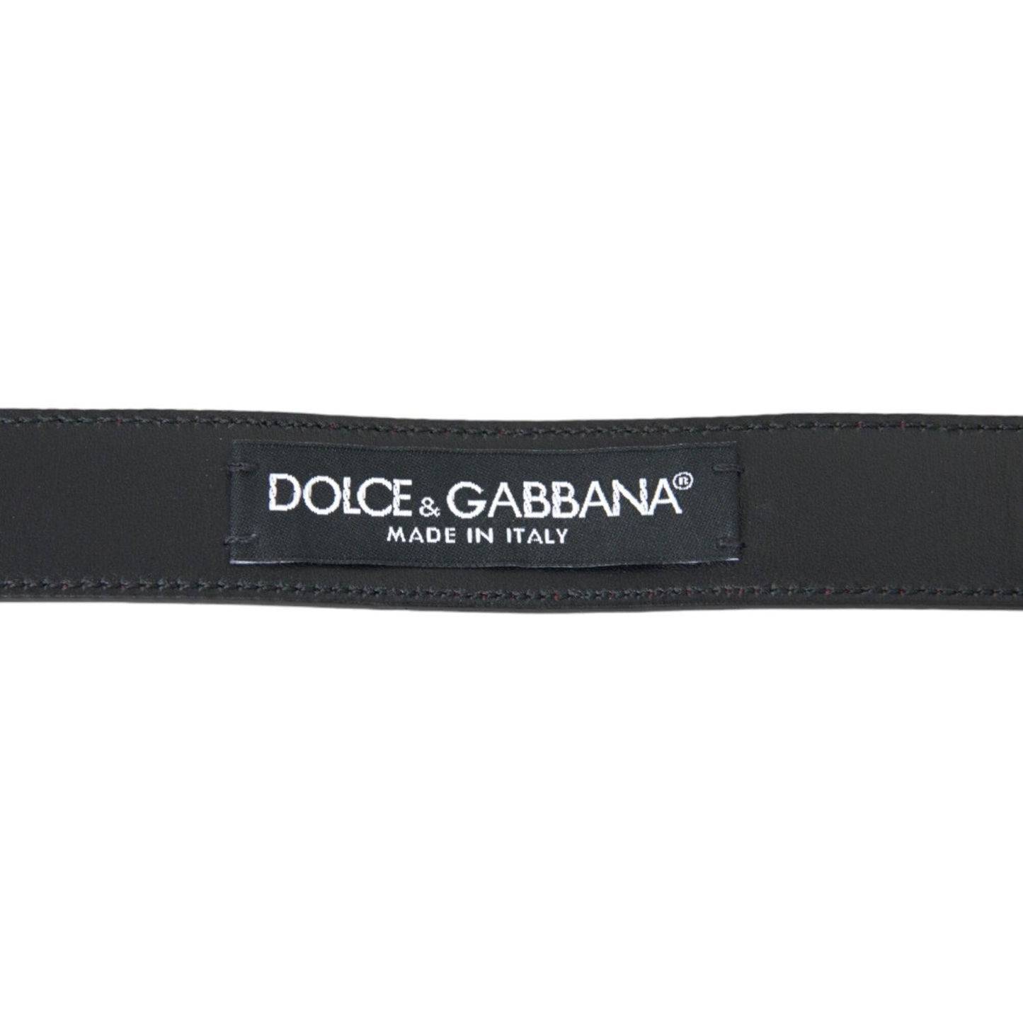 Dolce & Gabbana Red Leather Silver Metal Buckle Belt Men BEL9188-95