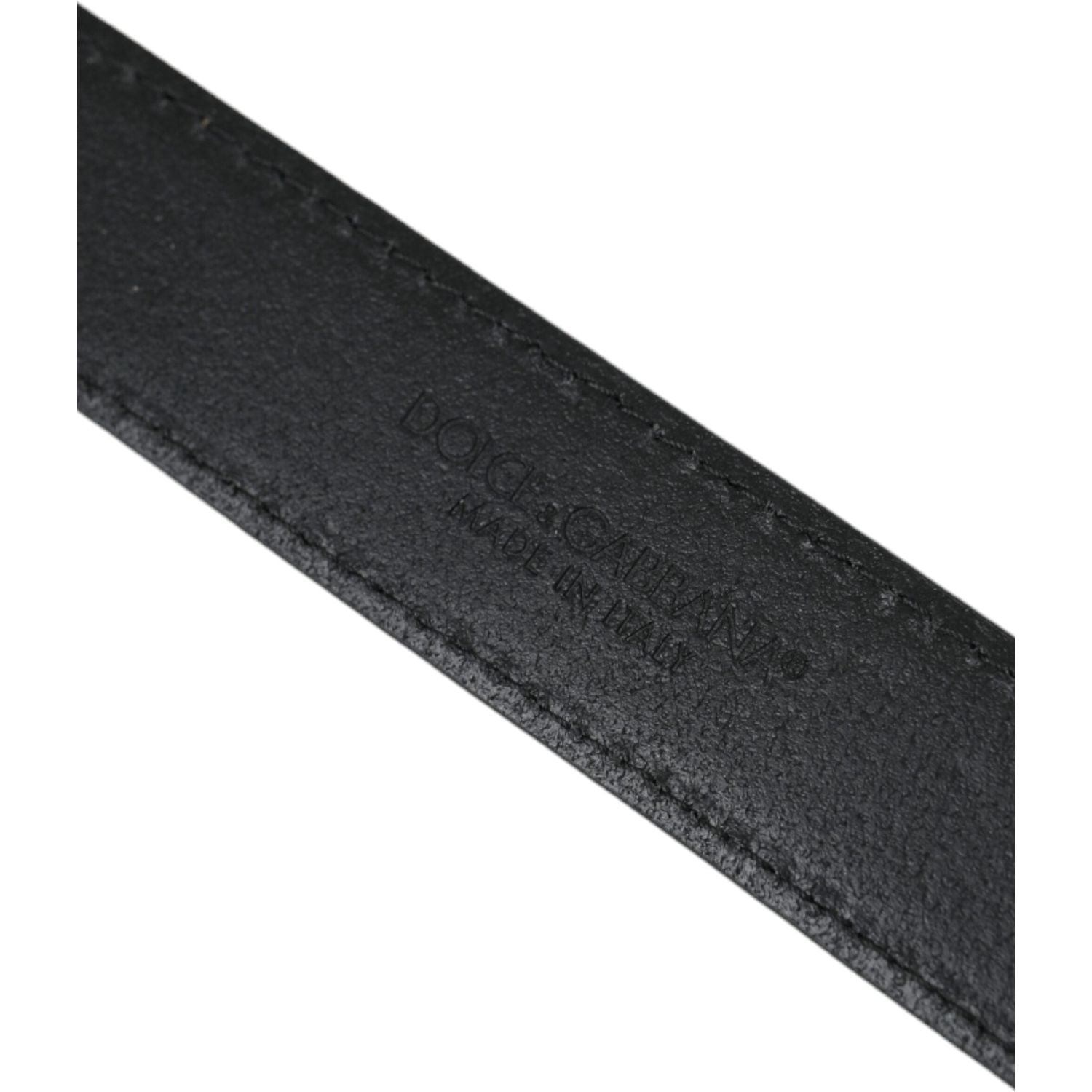 حزام دولتشي آند غابانا من الجلد المدبوغ باللون البيج مع مشبك فضي للرجال