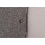 Daniele Alessandrini Gray Pullover Hodded Cotton Sweater TSH1350-4