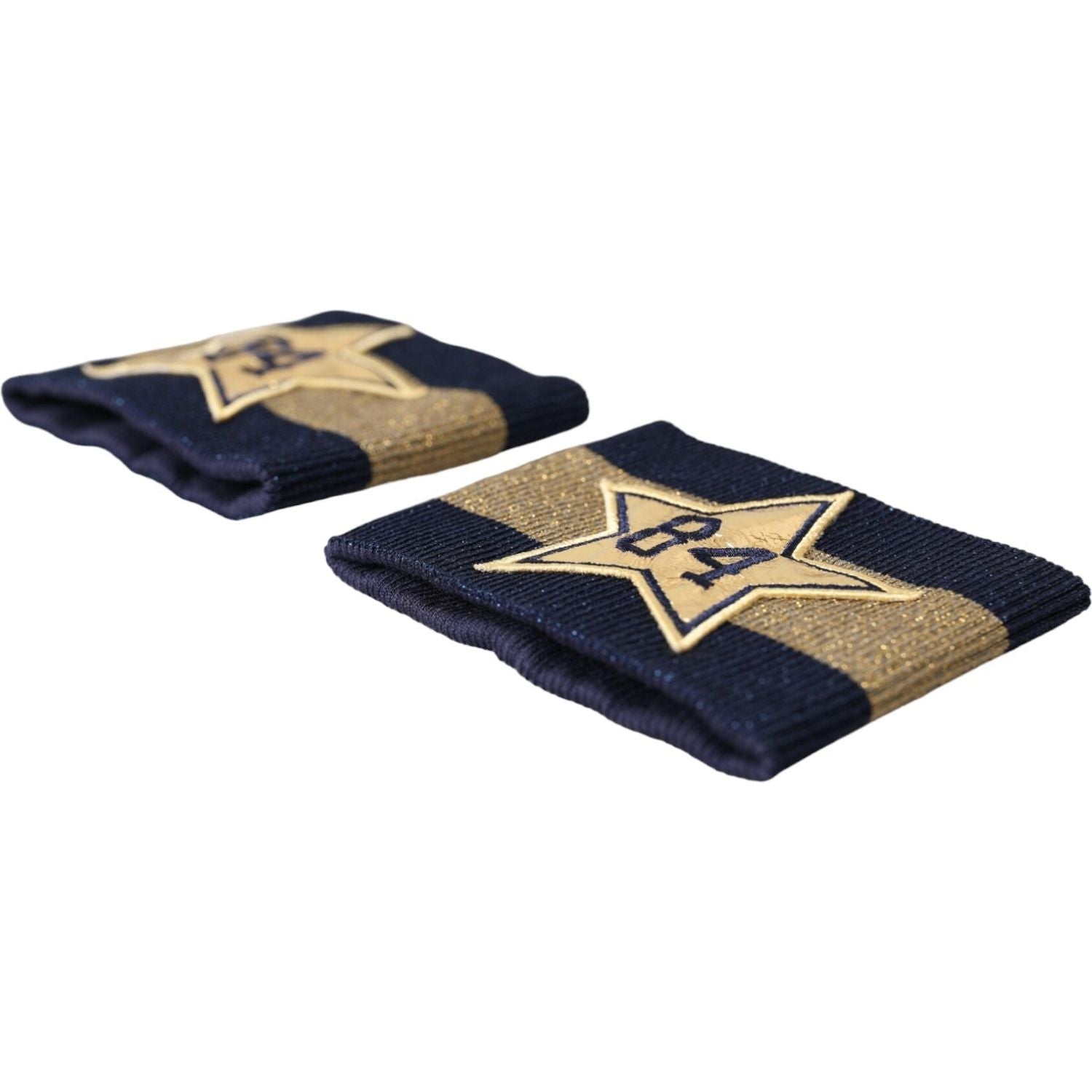 سوار دولتشي آند غابانا من الفيسكوز باللون الأسود والذهبي مع شعار Star 84