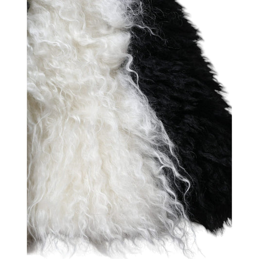 Dolce & Gabbana Black White Stripes Mohair Fur Bucket Hat HAT9559-57