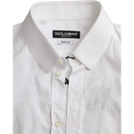 Dolce & Gabbana White Cotton Long Sleeve Dress GOLD Shirt TSH86304-37