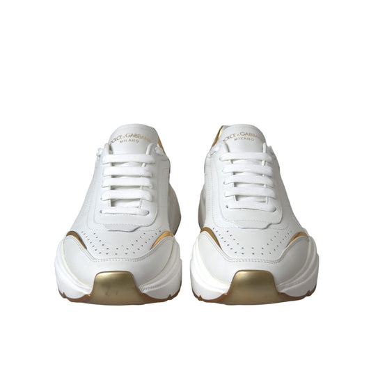 Dolce & Gabbana White Gold DAYMASTER Leather Sneakers Shoes LA5712 #11-39