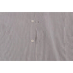 Frankie Morello White Blue Striped Casual Cotton Regular Fit Shirt TSH1398-5