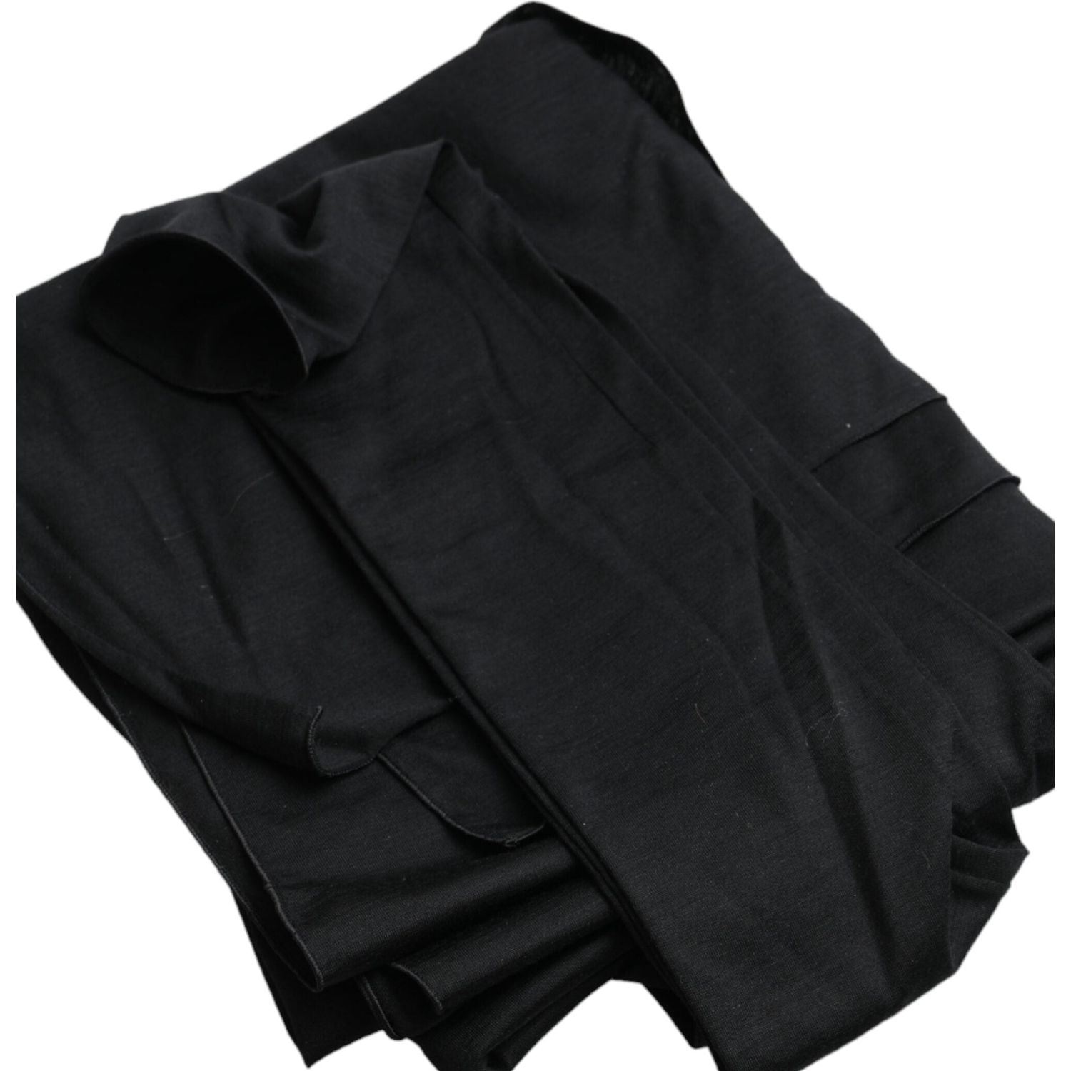 بلوزة دولتشي آند غابانا سوداء من الصوف بفتحات غير متماثلة وأكمام طويلة