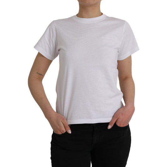 Balenciaga White Cotton Crew Neck Short Sleeves T-shirt TSH84952-L