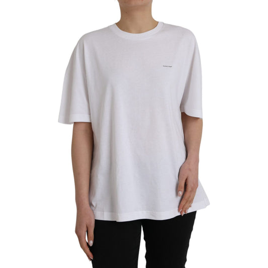 Balenciaga White Cotton Crew Neck Short Sleeves T-shirt TSH84981-S