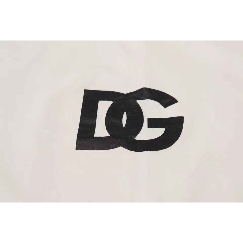 Dolce & Gabbana White Logo Cotton Crew Neck Pullover Sweater TSH83926-46