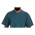 Dolce & Gabbana Blue Logo Print Crewneck Tee Cotton T-shirt TSH83080#-52