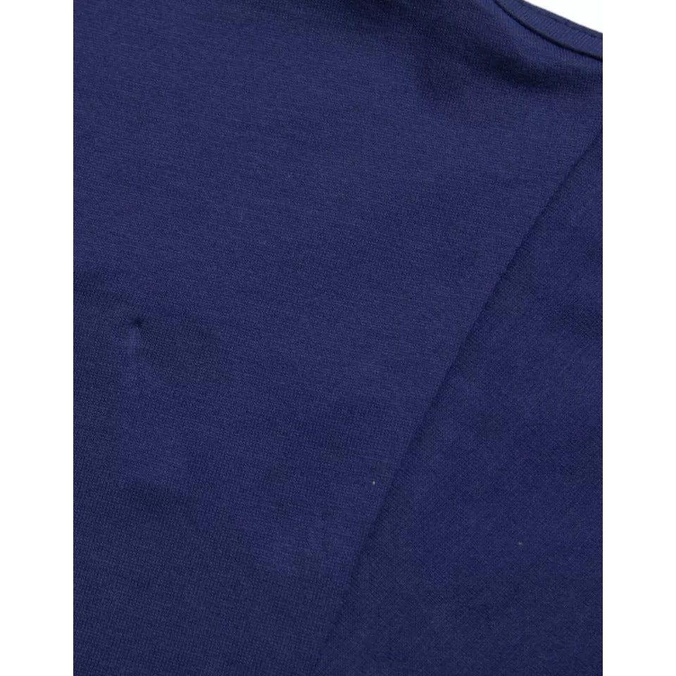 Dolce & Gabbana Royal Blue Round Neck Short Sleeve T-shirt TSH85087-44