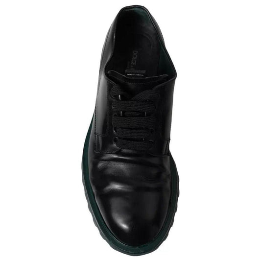 Dolce & Gabbana Black Leather Derby Formal Dress Shoes MV5310-42