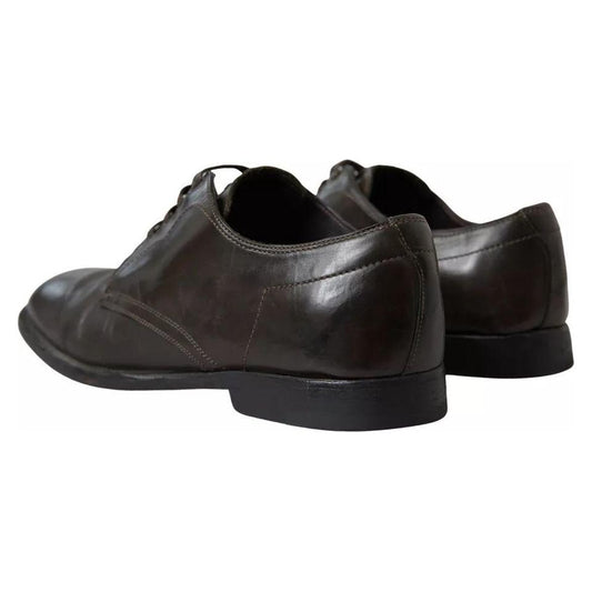 Dolce & Gabbana Green Leather Mens Formal Dress Shoes MV5131-39