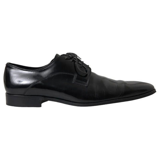 Dolce & Gabbana Black Polished Leather Formal Dress Shoes MV5139-44