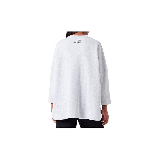 Love Moschino Gray Cotton Women Sweater LO-10218-S