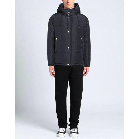 Elegant Blue Aquascutum Jacket with Removable Hood AQ-7483-IT46 | S