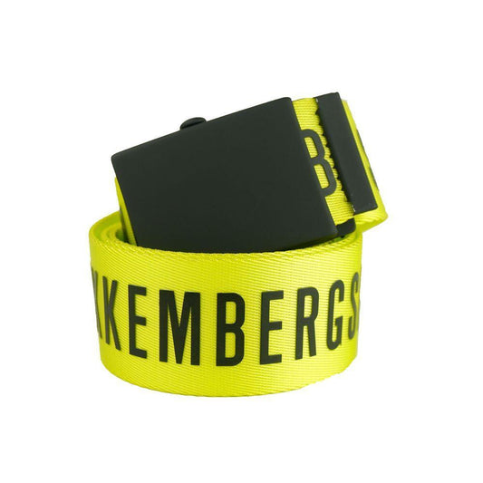 Bikkembergs Yellow Polyester Men Belt