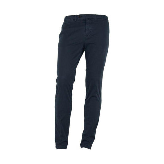 Made in Italy Elegant Blue Summer Trousers MI-3375-IT52 | XL