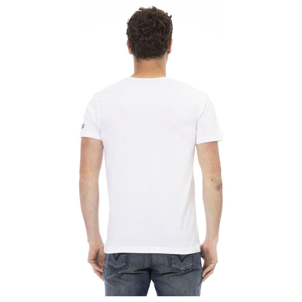 Trussardi Action White Cotton Men T-Shirt TR-22766-3XL