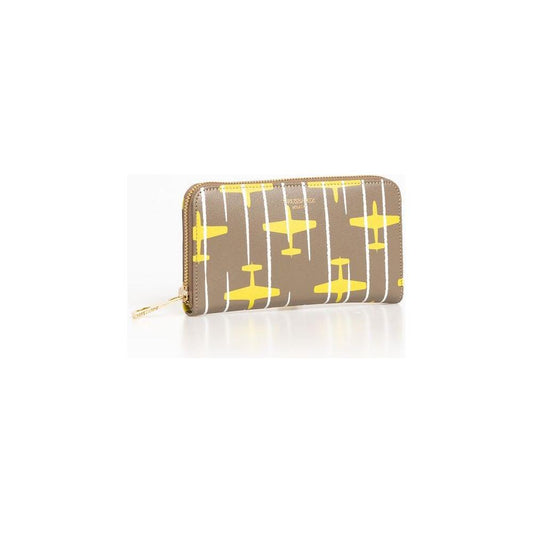 Trussardi Beige Leather Women Wallet TR-21531