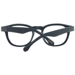 Lozza Black Unisex Glasses Frame with black plastic full-rim design, frame size 48-21-140, includes branded case, sleek black style.