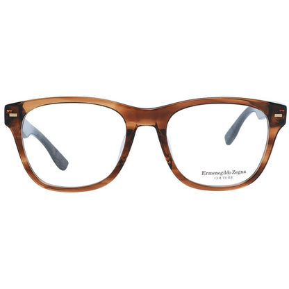 Ermenegildo Zegna Brown Plastic Glasses (Frames)