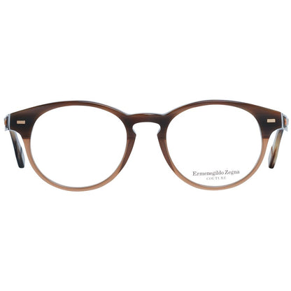 Ermenegildo Zegna Brown Men Glasses Frame