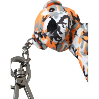Dolce & Gabbana Multicolor Camouflage Animal Silhouette Keychain Keyring