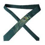 Dolce & Gabbana Green Printed 100% Silk Adjustable Men Tie KRA3298