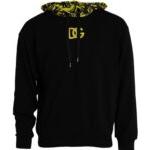 Dolce & Gabbana Black Logo Cotton Hooded Sweatshirt Sweater TSH86533-46