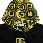 Dolce & Gabbana Black Logo Cotton Hooded Sweatshirt Sweater TSH86533-46