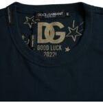 Dolce & Gabbana Dark Blue Cotton Round Neck Short Sleeves T-shirt TSH86521-48