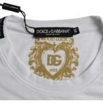 Dolce & Gabbana White Cotton Roundneck Short Sleeve T-shirt TSH86525-40