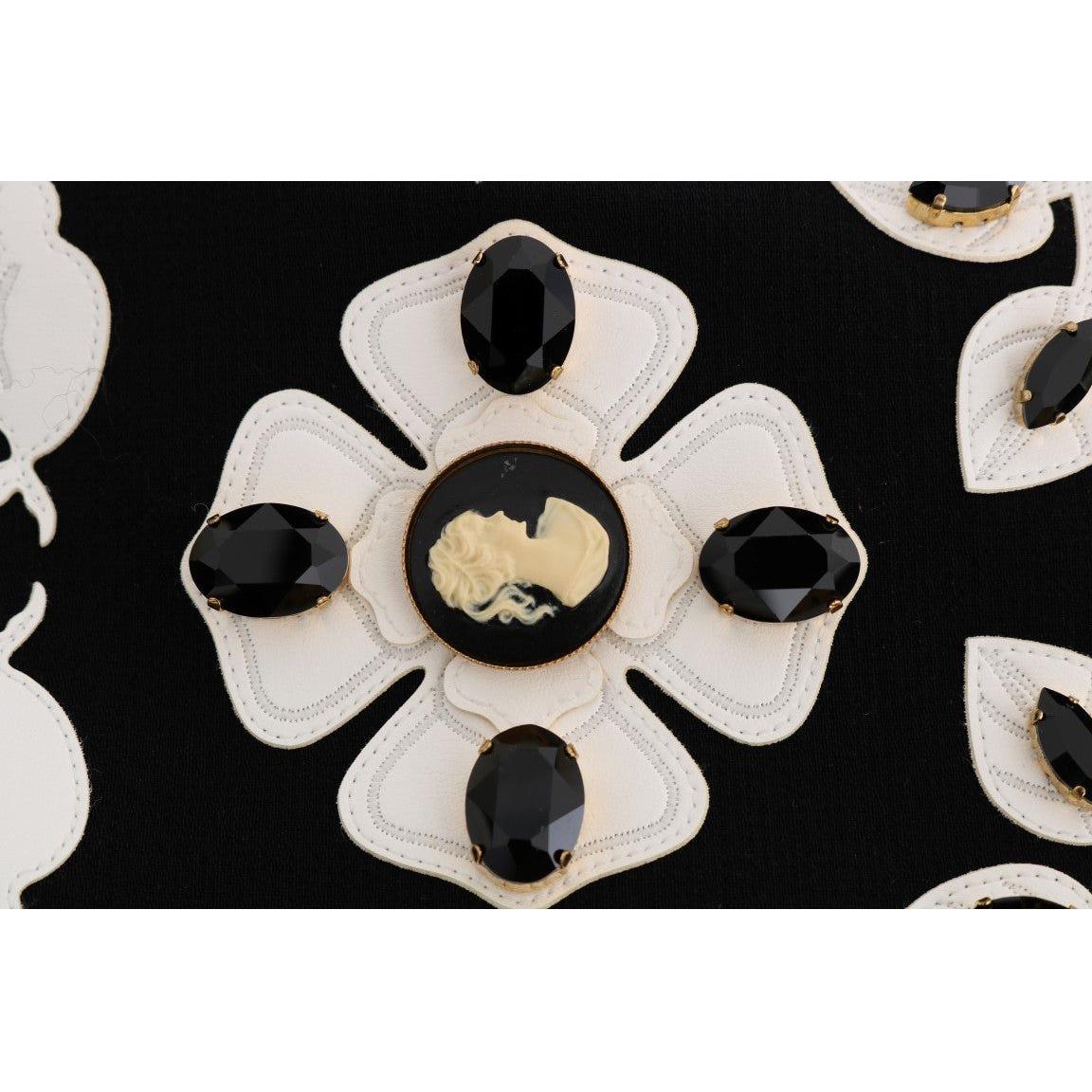 花卉刺绣水晶羊毛大衣夹克