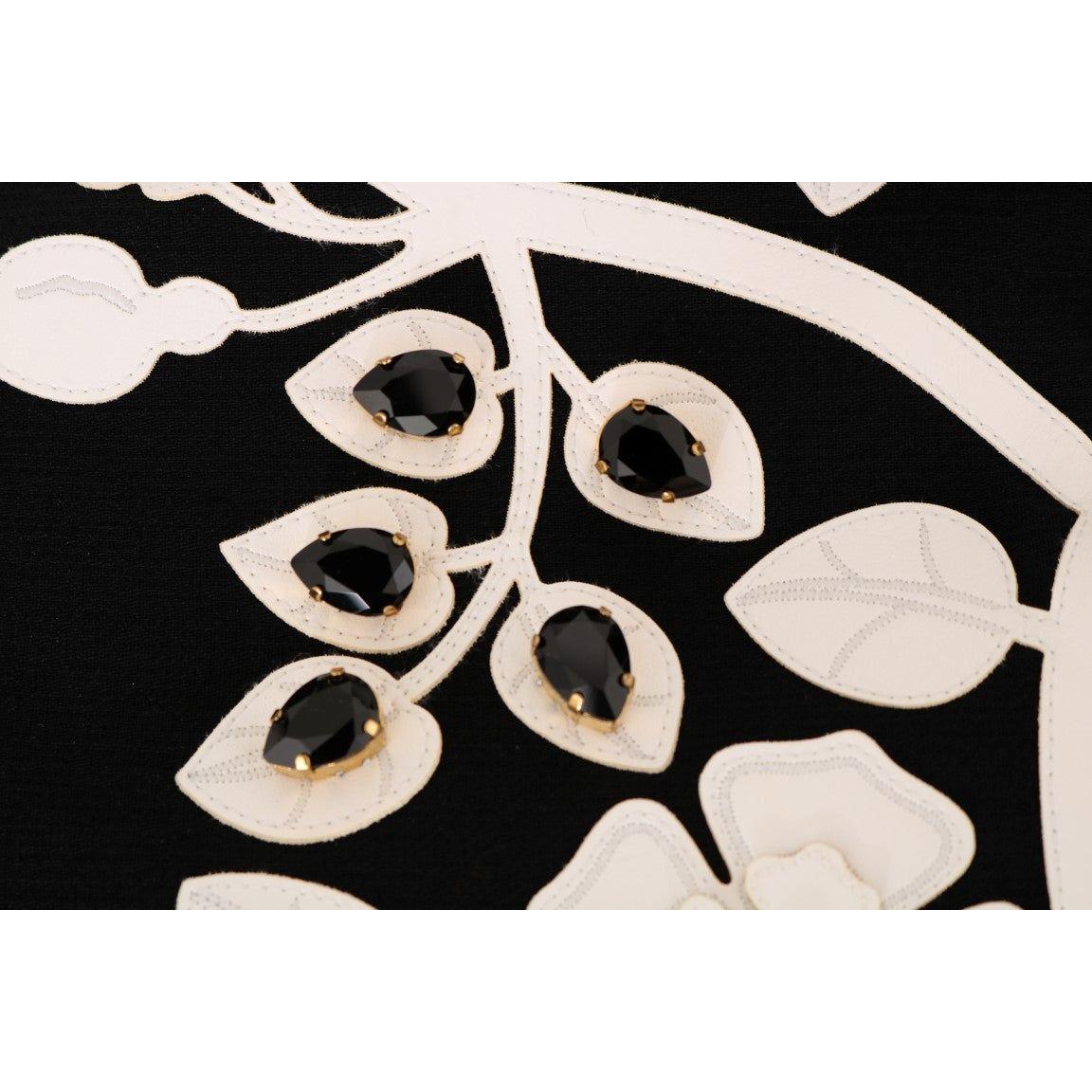 花卉刺绣水晶羊毛大衣夹克