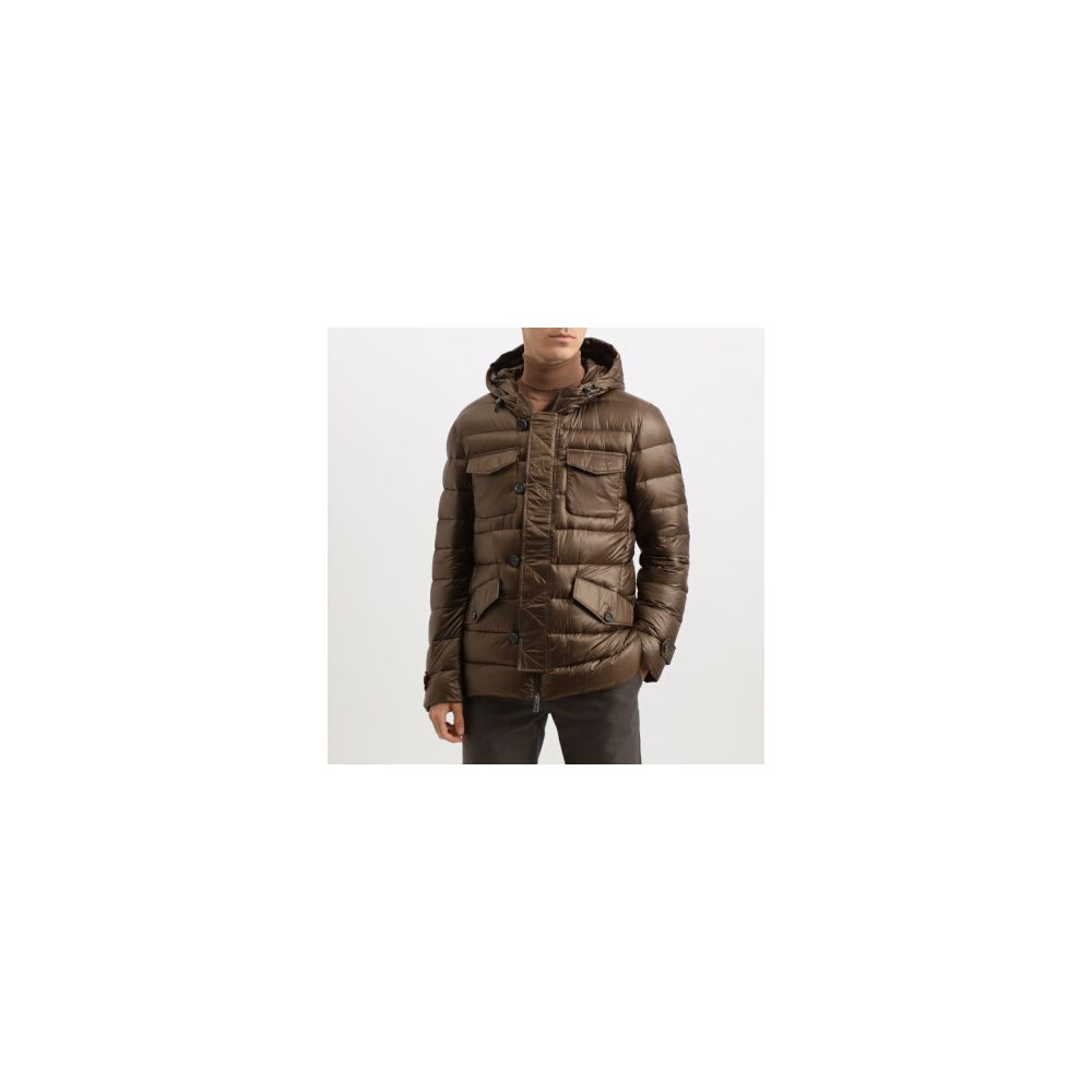 Add Brown Polyamide Men's Waterproof Jacket