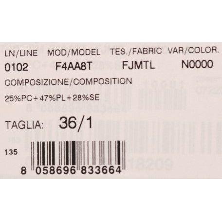 优雅黑色花卉提花 A 字裙